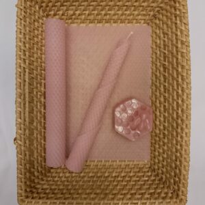 Lahtisen mehiläisvahakynttilälevy, dusty rose