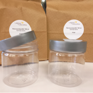 Voidepurkki, pet-muovi kirkas, 150 ml, 4 kpl