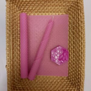 Lahtisen mehiläisvahakynttilälevy, pinkki