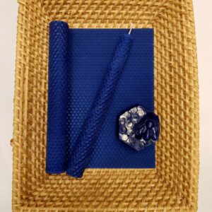 Lahtisen mehiläisvahakynttilälevy, sininen